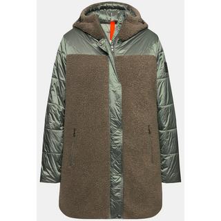 Ulla Popken  Jacke, Stepp/Teddyfleece, Kapuze, Zipptaschen 