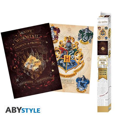 Abystyle  Poster - Packung mit 2 - Harry Potter - Wappen & Marodeure 