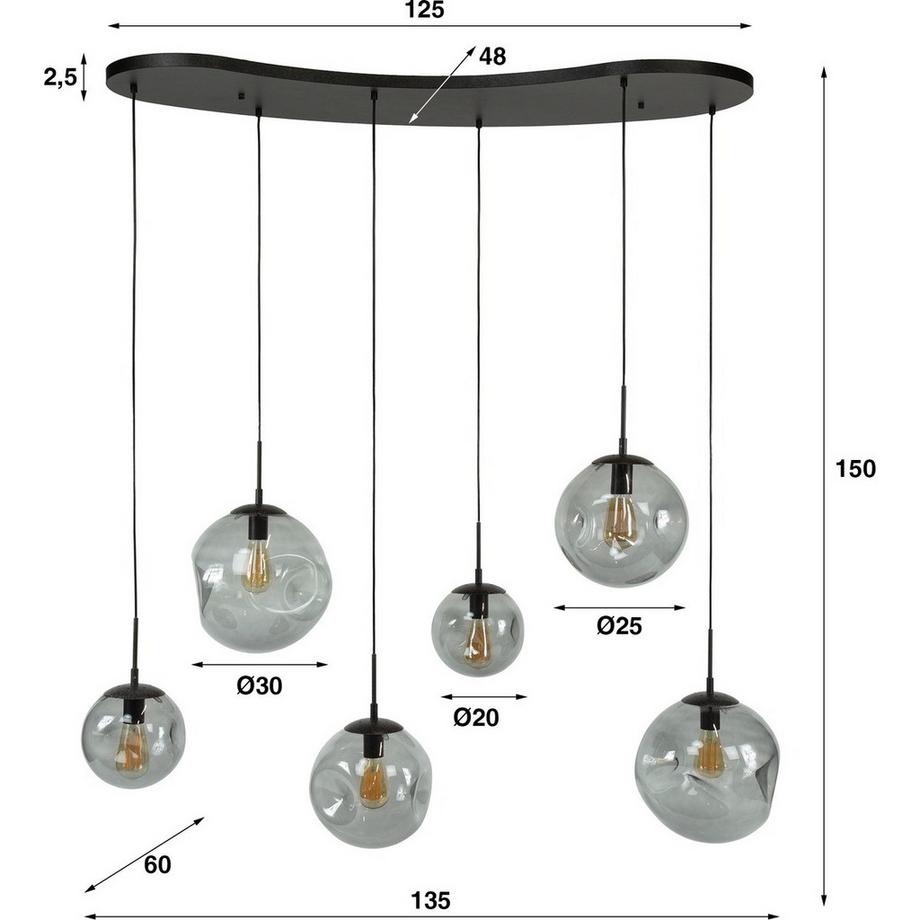 mutoni industrial Suspension Stellar 6 flammèches  