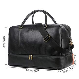 Only-bags.store Grosse Leder Reisetasche Handgepäck Travel Duffel Carry On Bag Weekender mit Schuhfach  