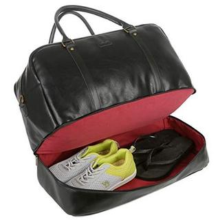Only-bags.store Grosse Leder Reisetasche Handgepäck Travel Duffel Carry On Bag Weekender mit Schuhfach  