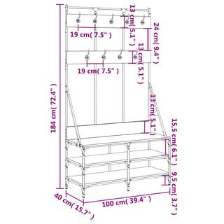 VidaXL appendiabiti Legno multistrato  