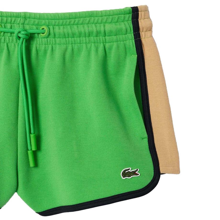 LACOSTE Short in Piqué con Pannelli a Contrasto  