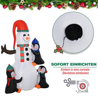 HOMCOM Aufblasbarer Schneemann  