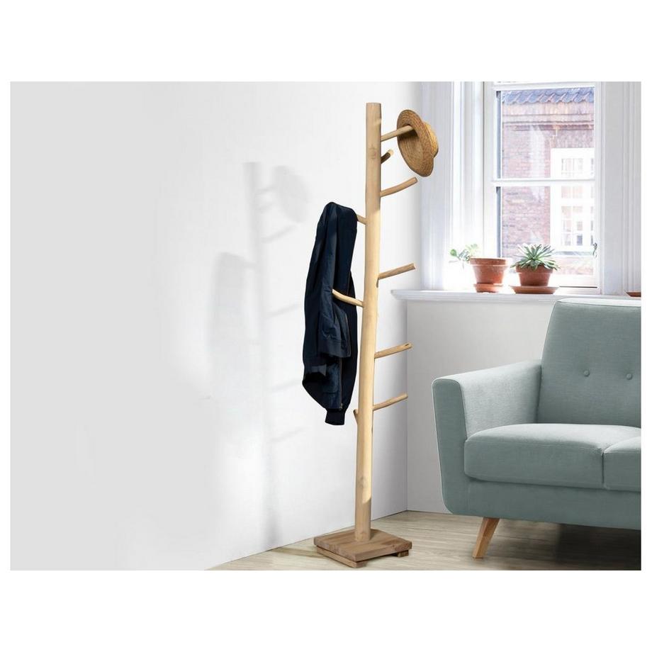 Vente-unique Porte-manteaux  en bois de teck - Coloris : Naturel - LIPALIA  