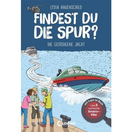 Findest du die Spur? - Die gestohlene Jacht Hauenschild, Lydia; Loewe Lernen und Rätseln (Hrsg.); Loewe Kreativ (Hrsg.); Clasen, Christoph (Illustrationen) Gebundene Ausgabe 