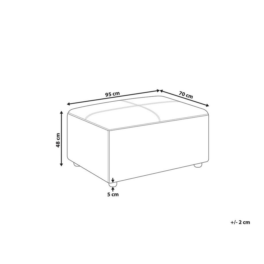 Beliani Ottoman en Tissu Traditionnel KOHLO  