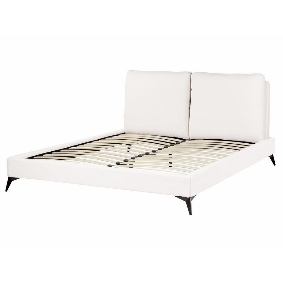 Beliani Lit avec sommier en Bouclé Scandinave MELLE  