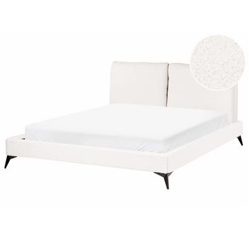 Lit avec sommier en Bouclé Scandinave MELLE
