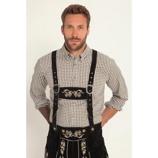 JP1880  Chemise à carreaux de tenue bavaroise traditionnelle - manches longues et col boutonné, coupe Modern Fit - jusqu'au 8 XL 