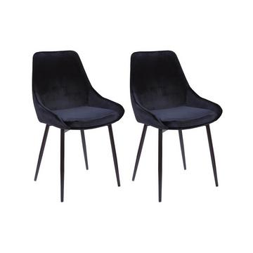 Lot de 2 chaises Velours métal MASURIE