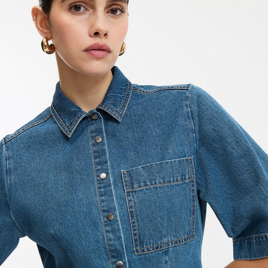 La Redoute Collections Robe évasée en jean  