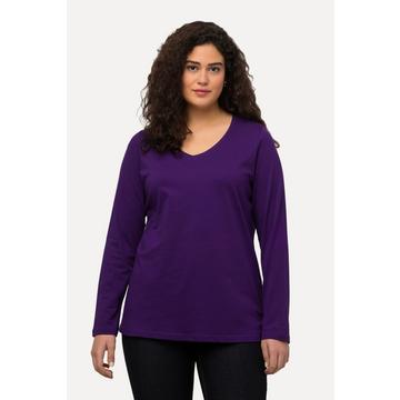 T-shirt col en V et manches longues, coupe Slim Fit