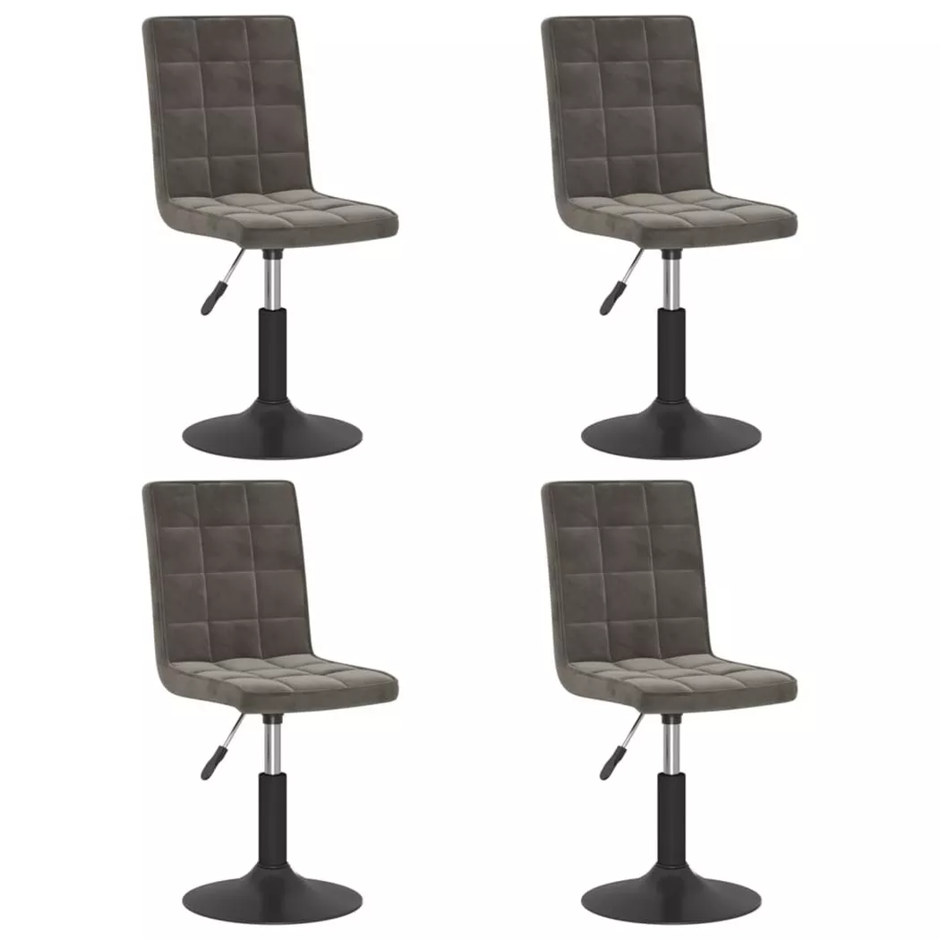 VidaXL - Chaise de salle à manger velours, One Size, Gris