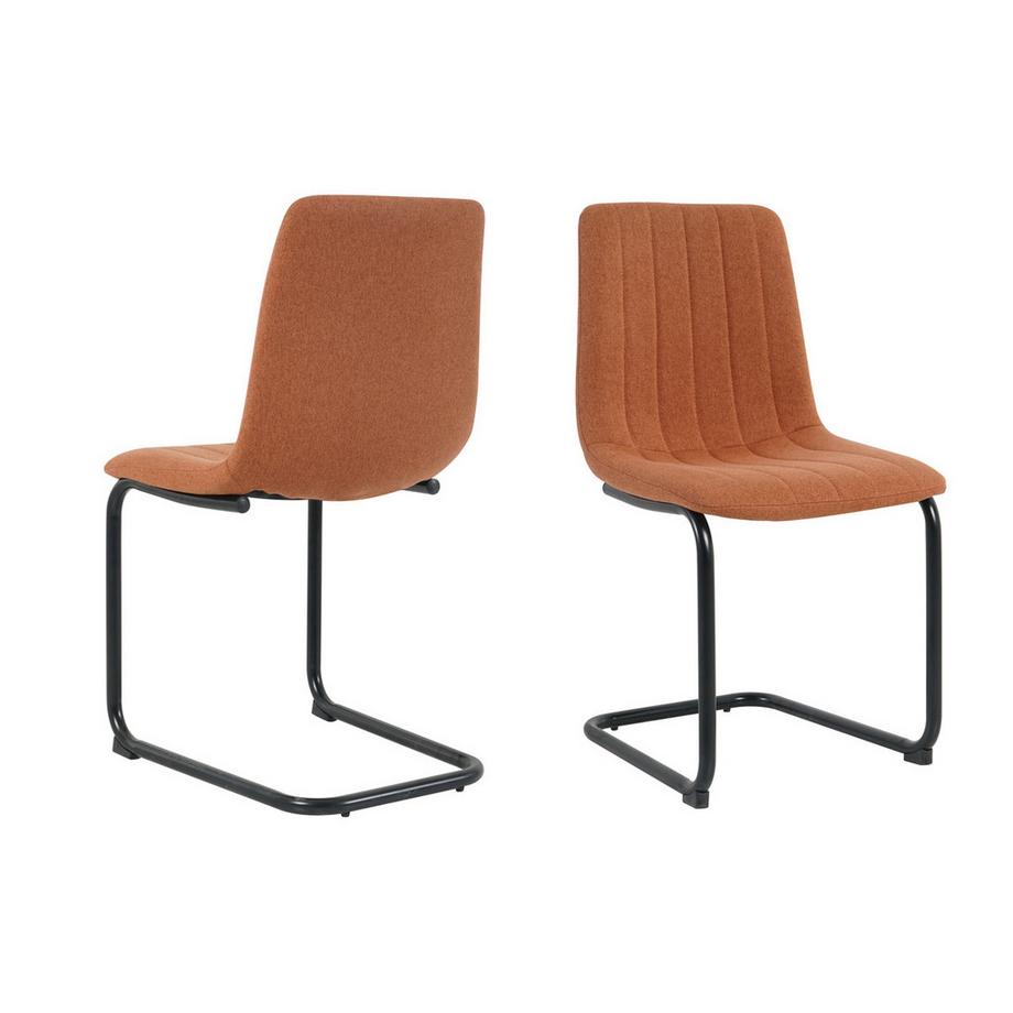 Chaise Apex orange (lot de 2)