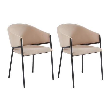 PASCAL MORABITO Sedia con braccioli in Tessuto e Metallo Beige - Lotto di 2 - ORDIDA di Pascal MORABITO  