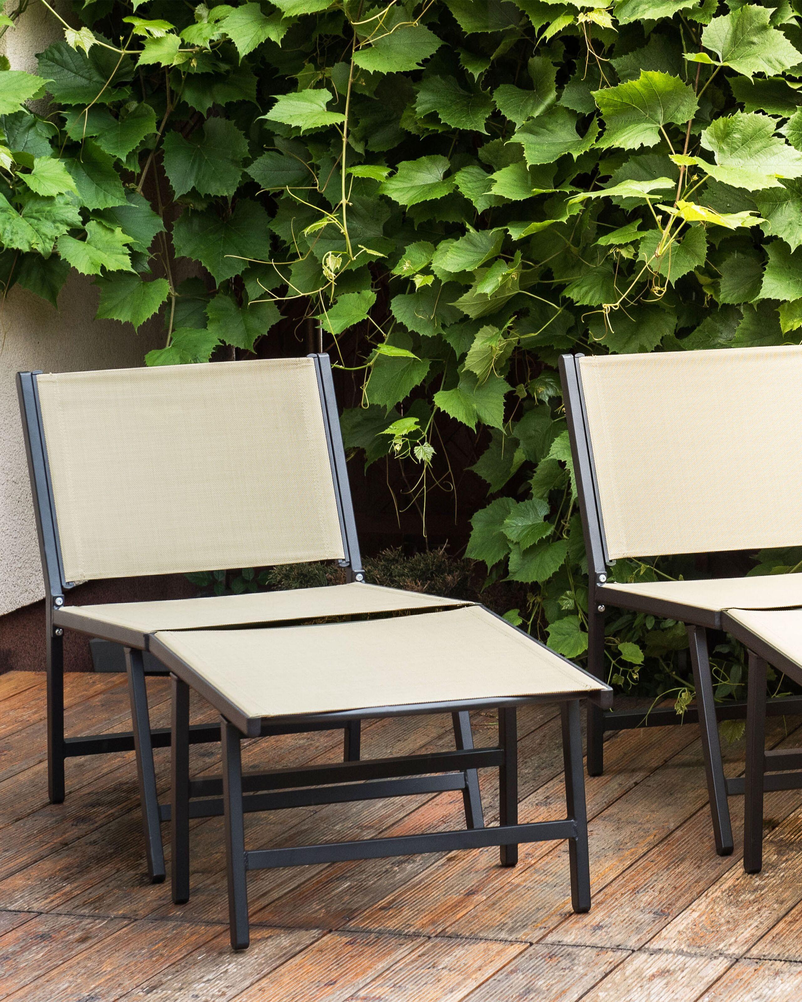 Beliani Chaise de jardin en Revêtement textile Moderne MARCEDDI  