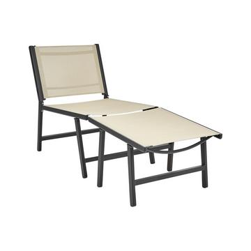 Chaise avec repose-pied en Revêtement textile Moderne MARCEDDI