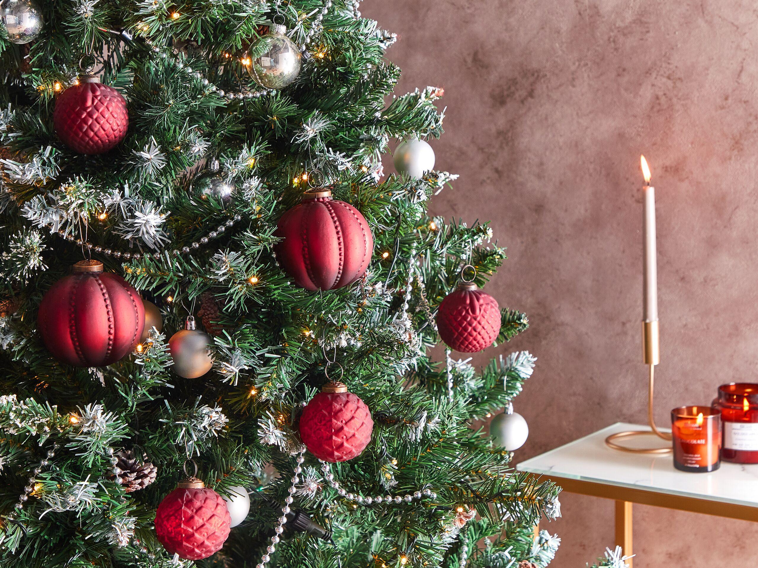 Beliani  Weihnachtsbaumkugeln aus Glas Klassisch ARGENTIN 