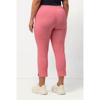 Ulla Popken  Pantalon 7/8 Sienna. Tissu bengaline hautement élastique. Imprimé à carreaux vichy. 