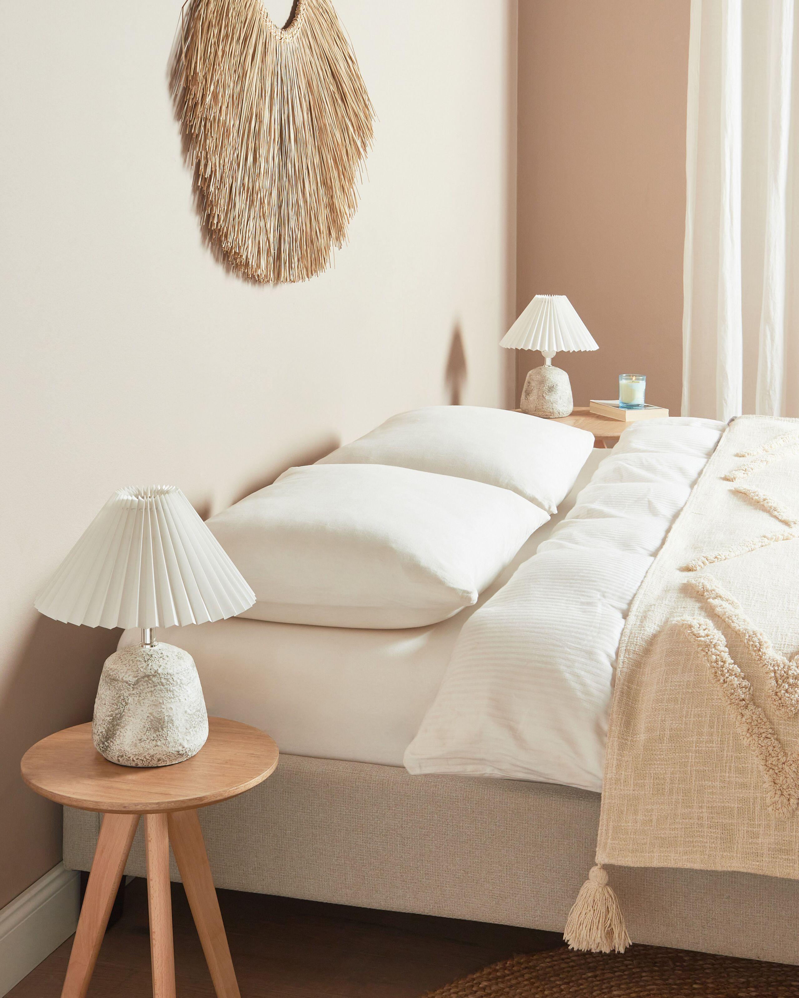 Beliani Lot de 2 lampes de bureau en Céramique Rustique ZEYI  