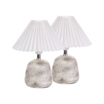 Lot de 2 lampes de bureau en Céramique Rustique ZEYI