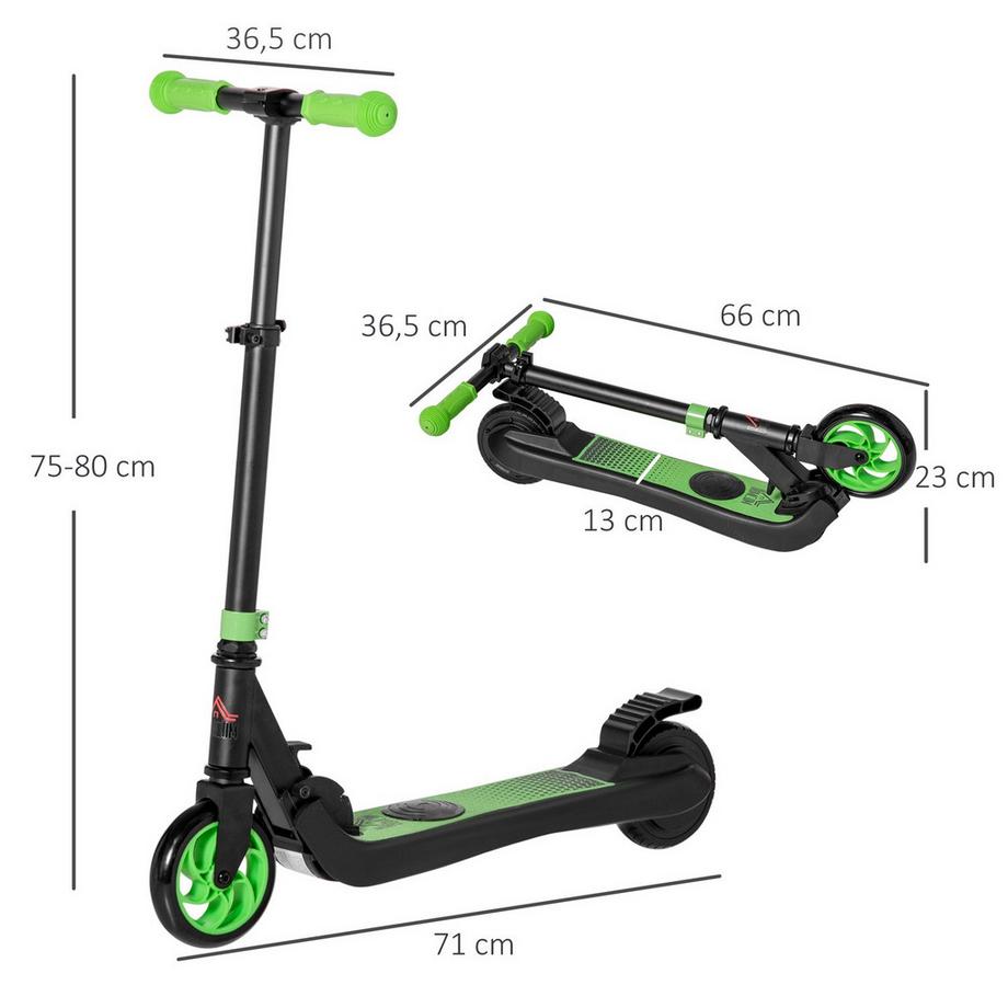 Northio  E-Scooter Monopattino elettrico Motore 120W Autonomia 6 km Max. 8 km/h Monopattino elettrico da 6 anni Verde+Bianco 