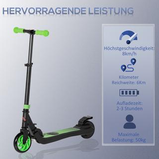 Northio  E-Scooter Monopattino elettrico Motore 120W Autonomia 6 km Max. 8 km/h Monopattino elettrico da 6 anni Verde+Bianco 