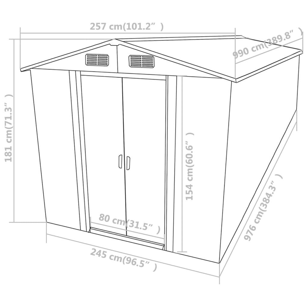 VidaXL Abri de jardin acier  