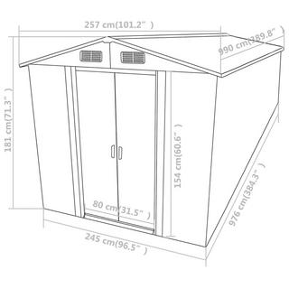 VidaXL Abri de jardin acier  