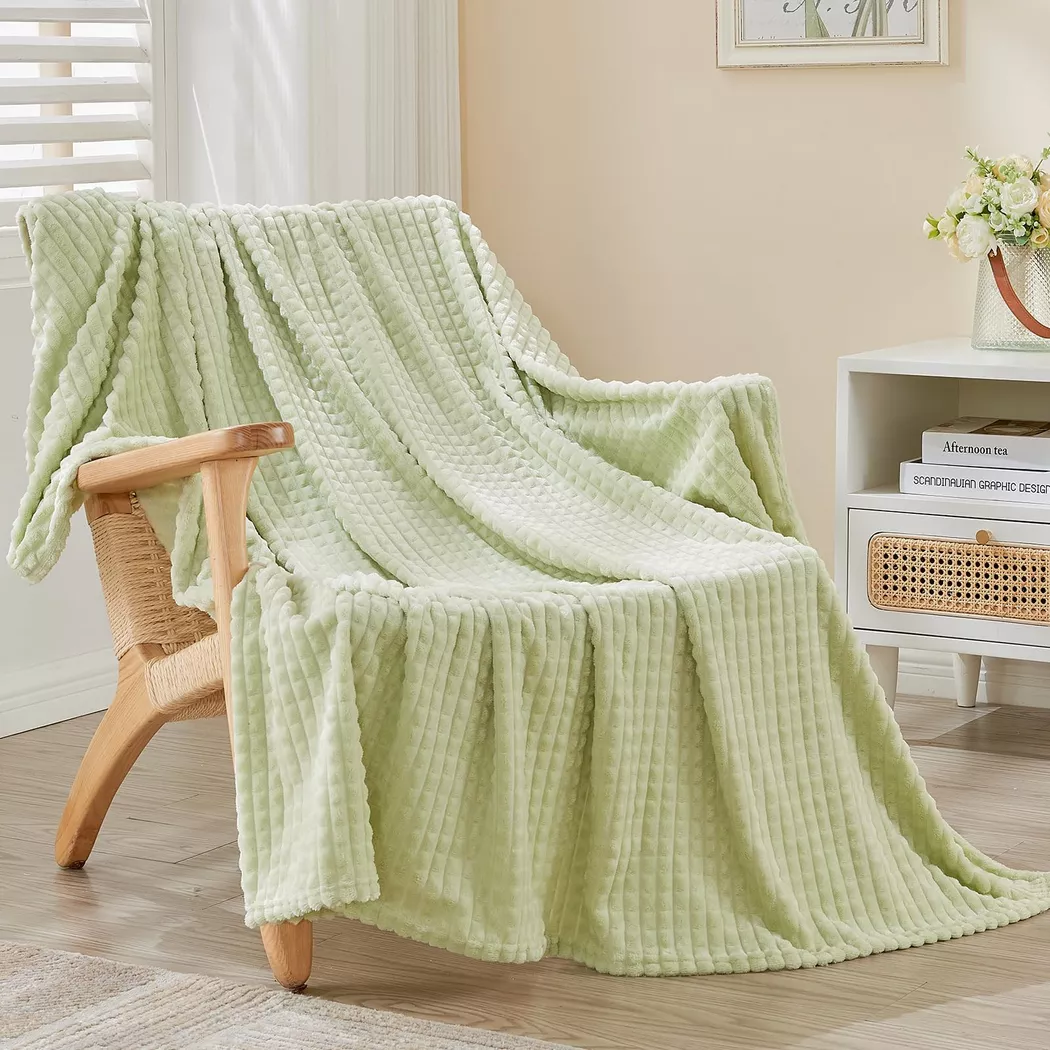 Alopini - Kuscheldecke flauschige Decke, Erlebnis-Fleecedecke, weiche und warme Wolldecke Wurfdecke, Decken für Sofa, Tagesdecke und Couch, Flauschige Fleece-Decke, Onesize, Rasengrün
