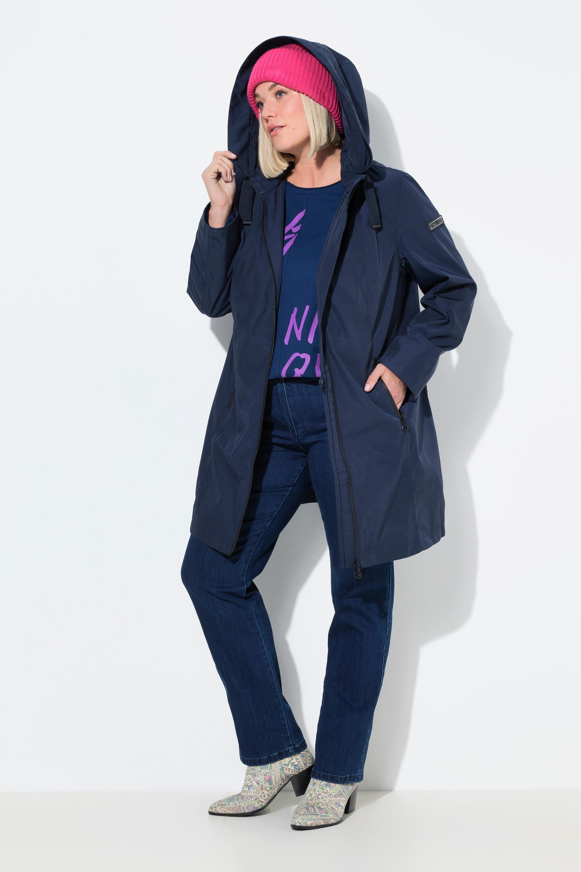 Ulla Popken HYPRAR Giacca funzionale impermeabile con cappuccio  