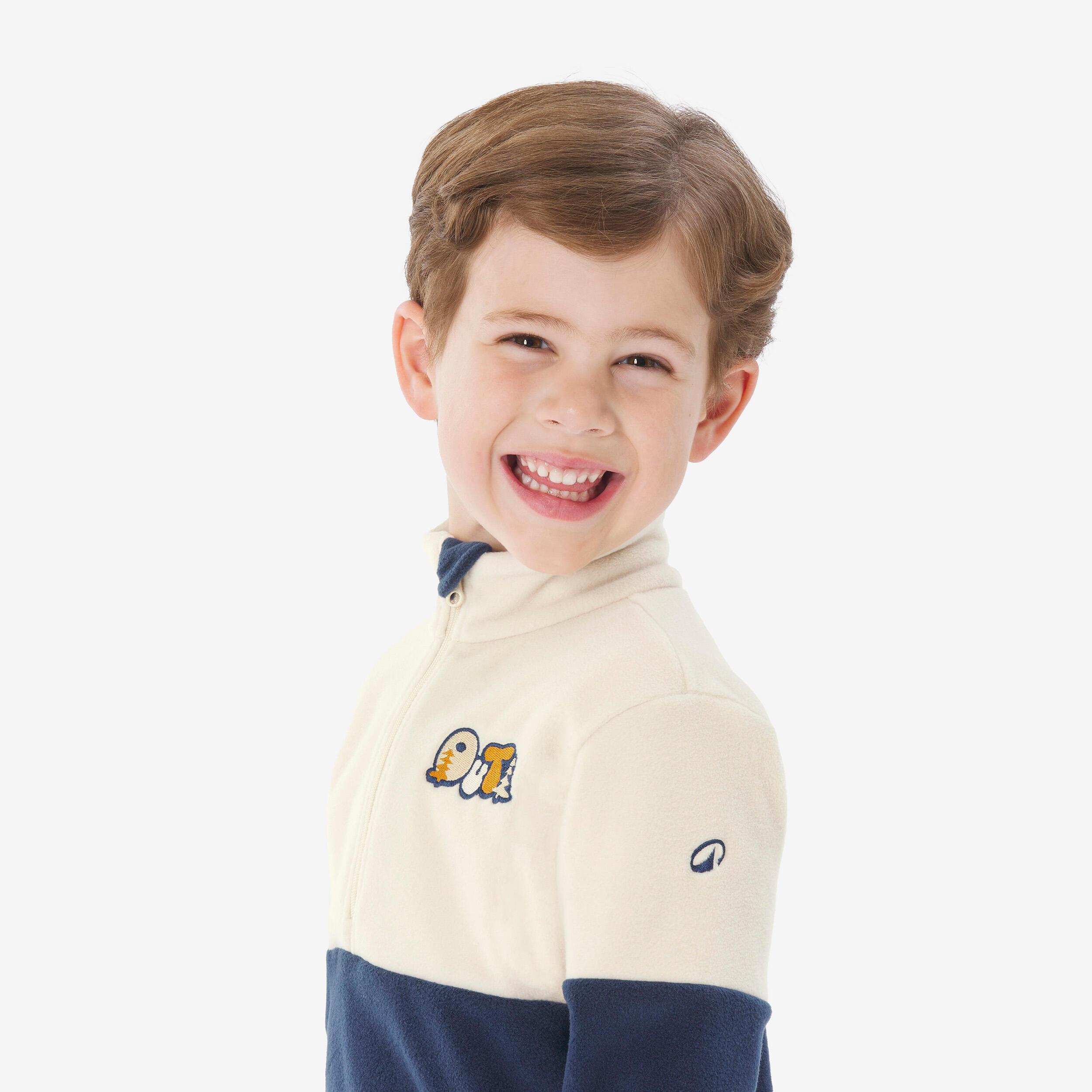 QUECHUA  Veste de randonnée en polaire enfant demi-zip synthétique 