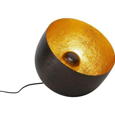 KARE Design Lampadaire Apollon Lisse noir rond 35  