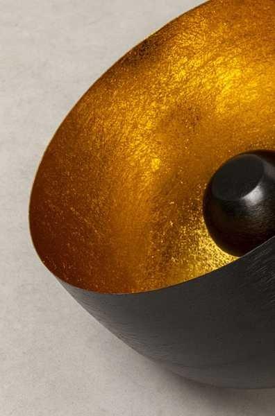 KARE Design Lampadaire Apollon Lisse noir rond 35  