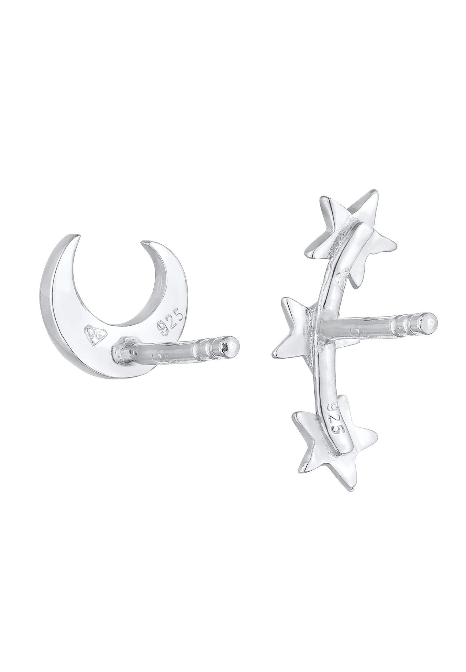 Elli  Boucles d'Oreilles Femmes Clous D'oreilles Demi-Lune Étoile Mixte 