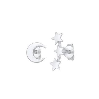 Elli  Boucles d'Oreilles Femmes Clous D'oreilles Demi-Lune Étoile Mixte 