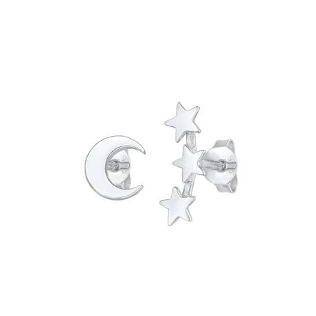 Elli  Boucles d'Oreilles Femmes Clous D'oreilles Demi-Lune Étoile Mixte 