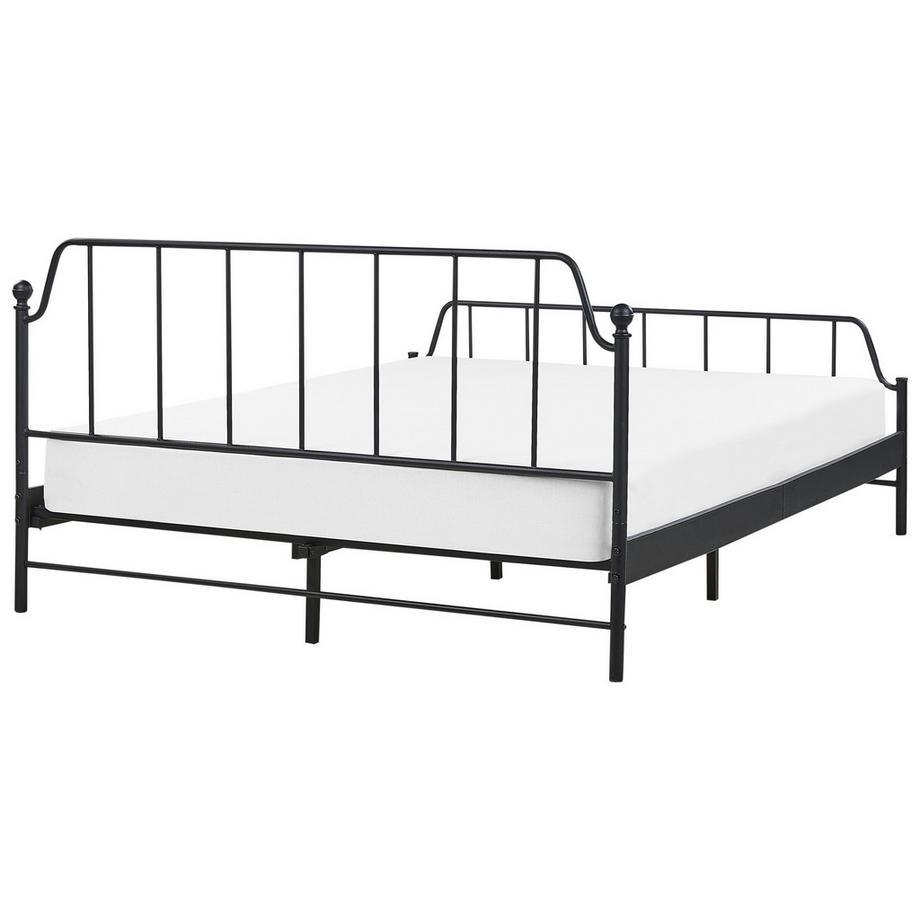 Beliani Bett mit Lattenrost aus Eisen  MAURESSAC  