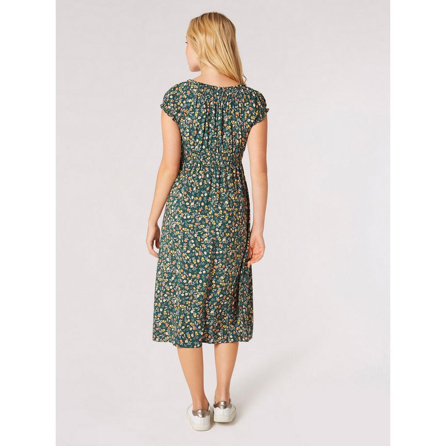 APRICOT Abito Midi Garden Floral Milkmaid  