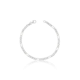 MUAU Schmuck  Bracelet Carrera/figaro en or blanc 750, 22cm, 3,5mm 