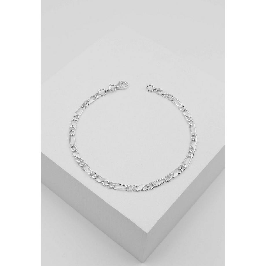 MUAU Schmuck  Bracelet Carrera/Figaro Weissgold 750, 22cm, 3.5mm 