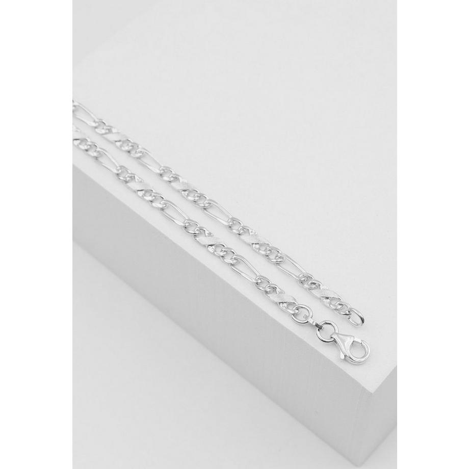 MUAU Schmuck  Bracelet Carrera/Figaro Weissgold 750, 22cm, 3.5mm 