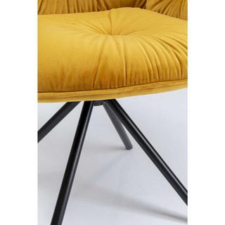 mutoni Chaise avec accoudoirs Mila jaune  