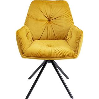 mutoni Chaise avec accoudoirs Mila jaune  