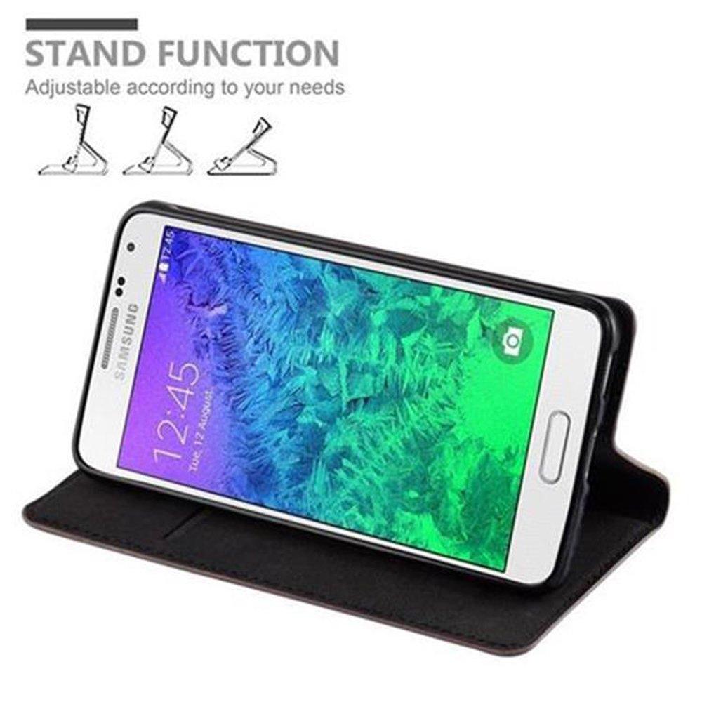 Cadorabo  Housse compatible avec Samsung Galaxy ALPHA - Coque de protection avec fermeture magnétique, fonction de support et compartiment pour carte 