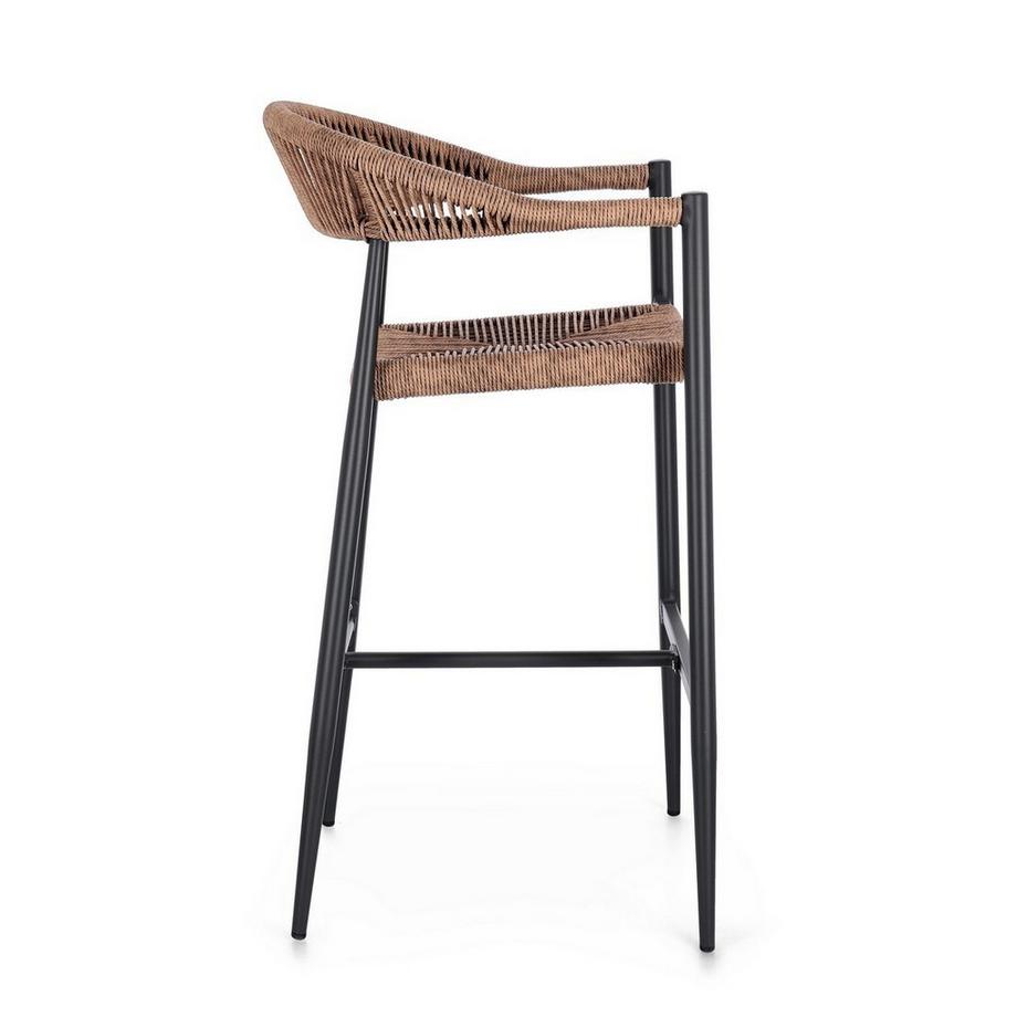 mutoni Tabouret de bar Jandia anthracite naturel  