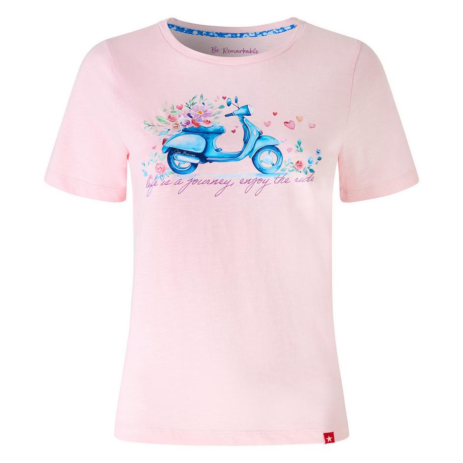 Joe Browns T-shirt à motif floral et mobylette  