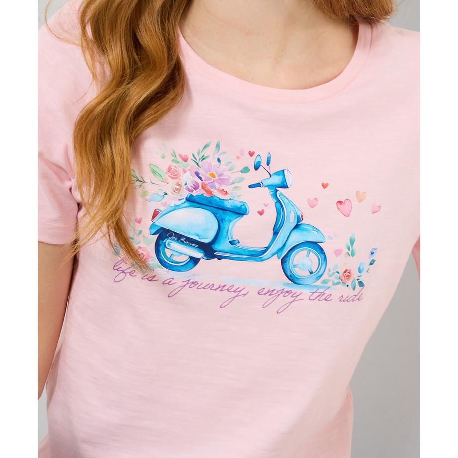 Joe Browns T-shirt à motif floral et mobylette  