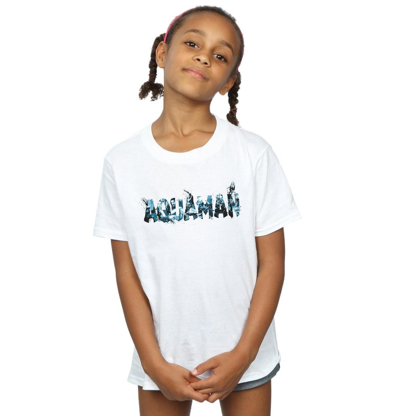 DC COMICS  Aquaman Text Logo TShirt 